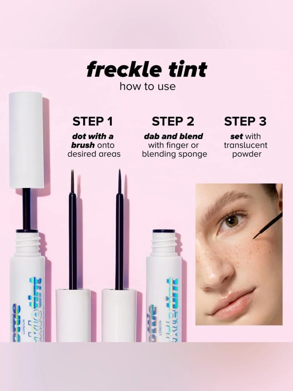Lottie London Freckle Tint, Faux Freckle Pen - Deep